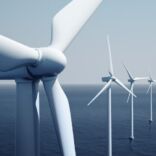 wind turbines in the ocean